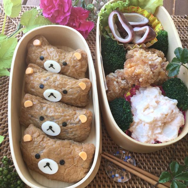 リラックマ稲荷のお弁当～薔薇が咲いた♪～