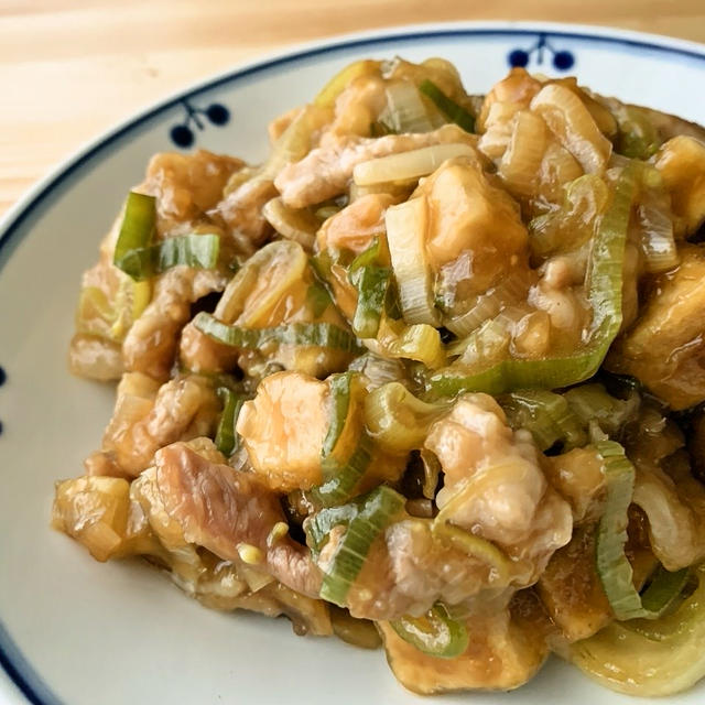 高野豆腐と豚こまの中華風炒め煮