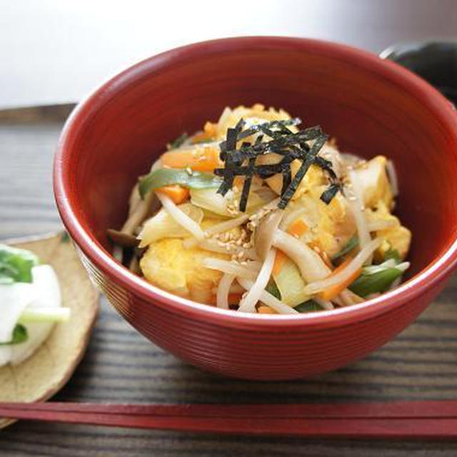 朝ごはんに”ふーチャンプルー”