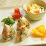 ひじきと納豆のチャーハン　と　サトイモとブロッコリーのグラタン