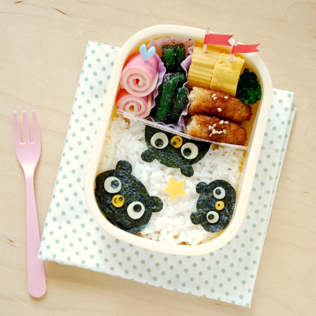 ２学期お弁当スタート☆くまさんのかくれんぼ