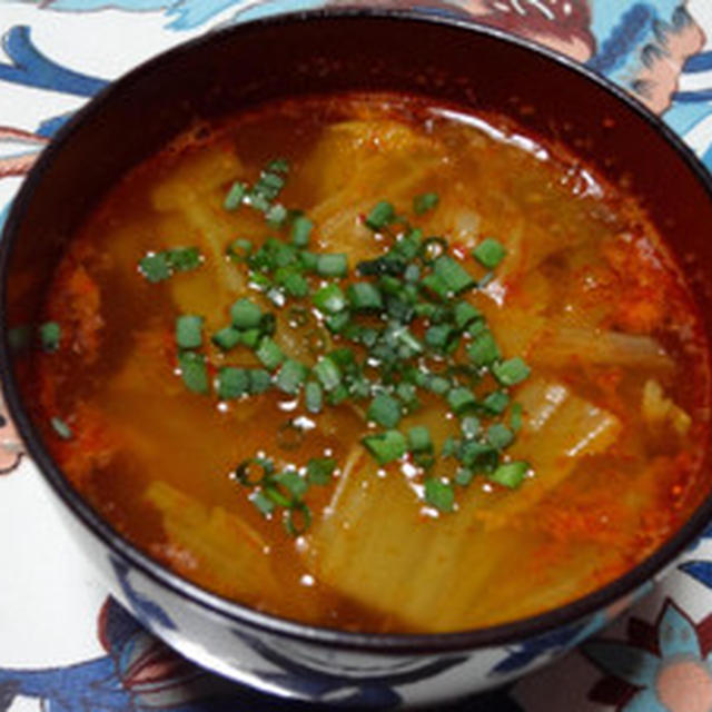 暑い時期でも食がすすみます！！キムチのスープ