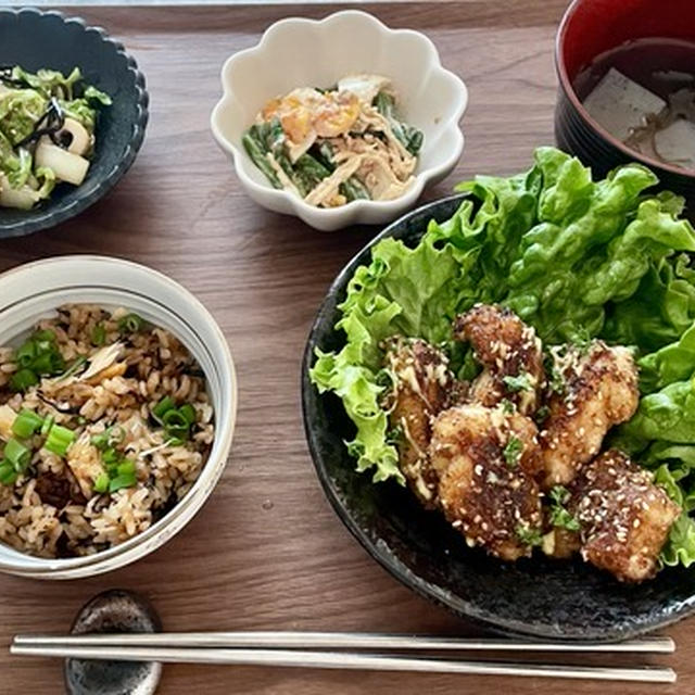 昨日の夕食の献立です！