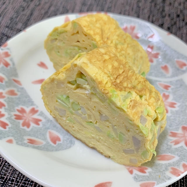 枝豆と新じゃがのだし巻き卵☆彩りさわやか♪