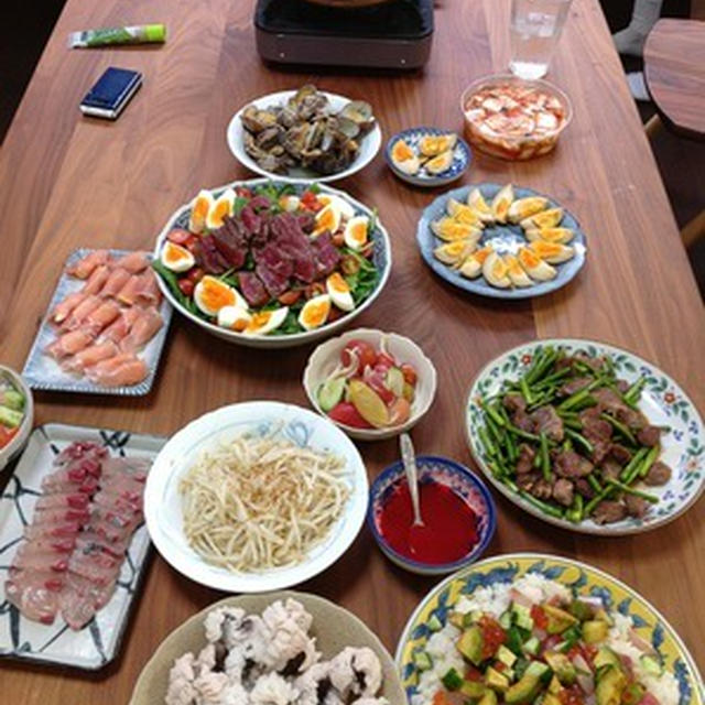 奈良の家での身内宴会