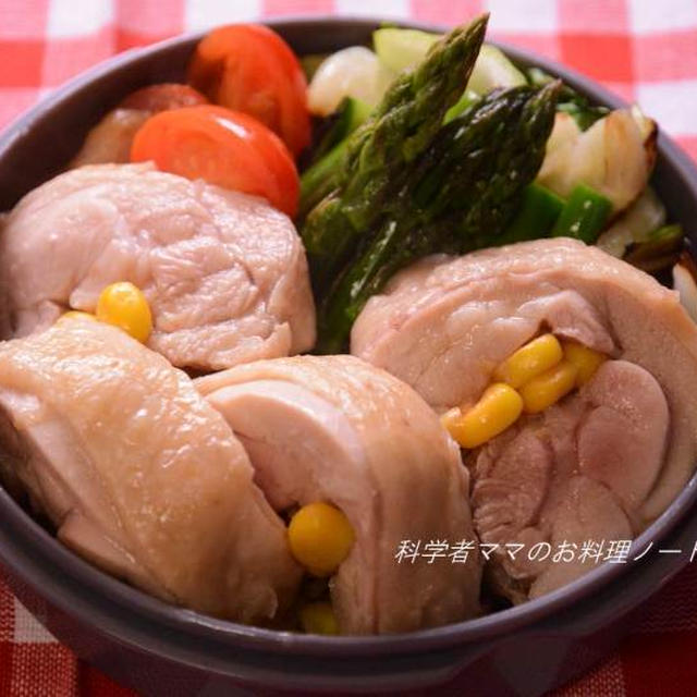 コーン入りチキンロールのお弁当