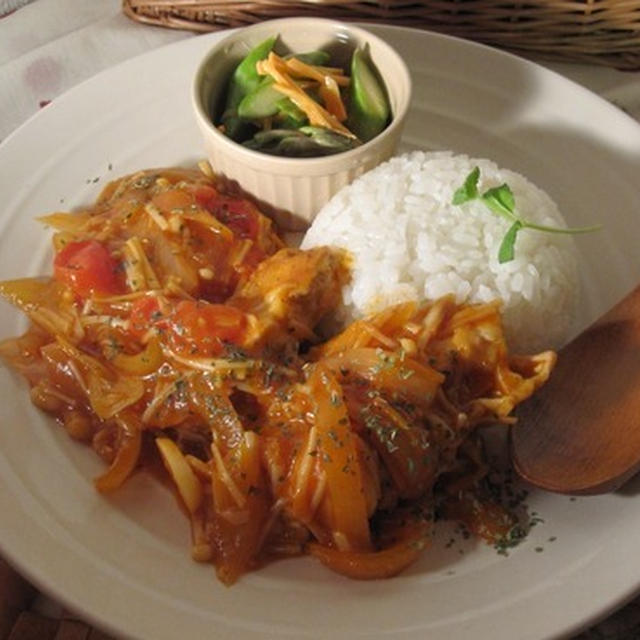 鶏胸肉とプチトマトのケチャップ煮