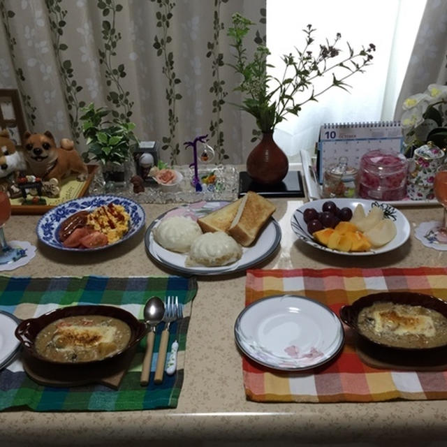 食べたかった肉まんで朝食