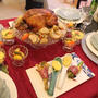 バスマティ米とモリーユ茸を詰めたローストチキンでクリスマスイブディナー　など最近献立