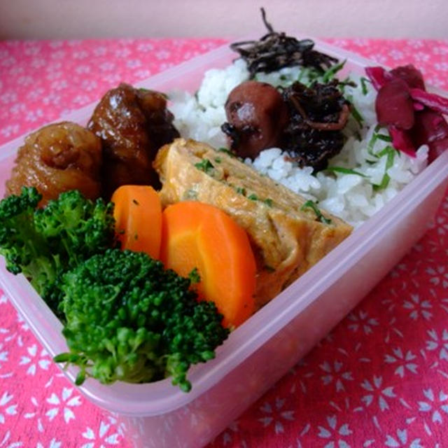 長ネギの牛肉巻きお弁当。