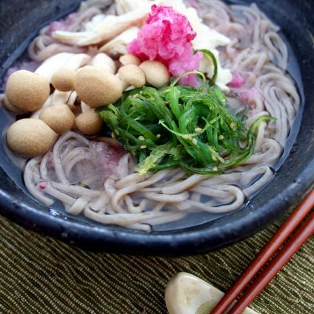 Soba Noodle Soup with Grated Radish赤みぞれ蕎麦