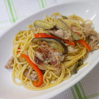 スーパーオメガ３オイルで作る豚肉と茄子のオイルソースパスタ