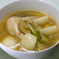 麺つゆで簡単〜具もたっぷり！おかずになる冬の熱々ねぎ生姜スープ。