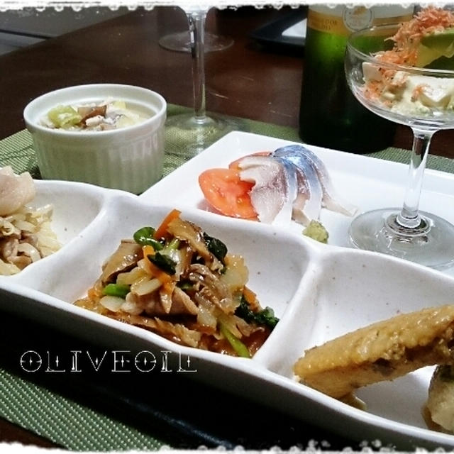 何品？6品作った晩ご飯　ご飯もお酒もススムよ～♪