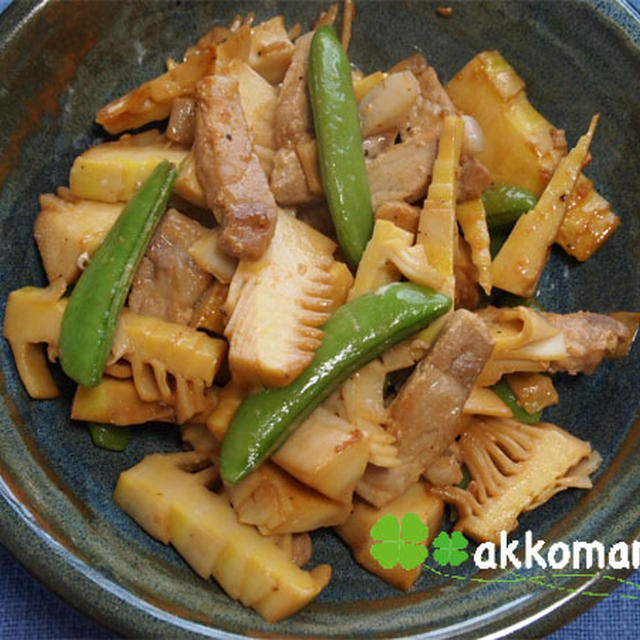 ラストスパート！　☆たけのこと豚肉のオイマヨ炒め