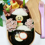 てるてる坊主とかたつむりで梅雨おにぎり弁当【わっぱ弁当】#デコ弁