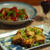 お豆腐の唐揚げと、野菜とキノコのバルサミコ炒め