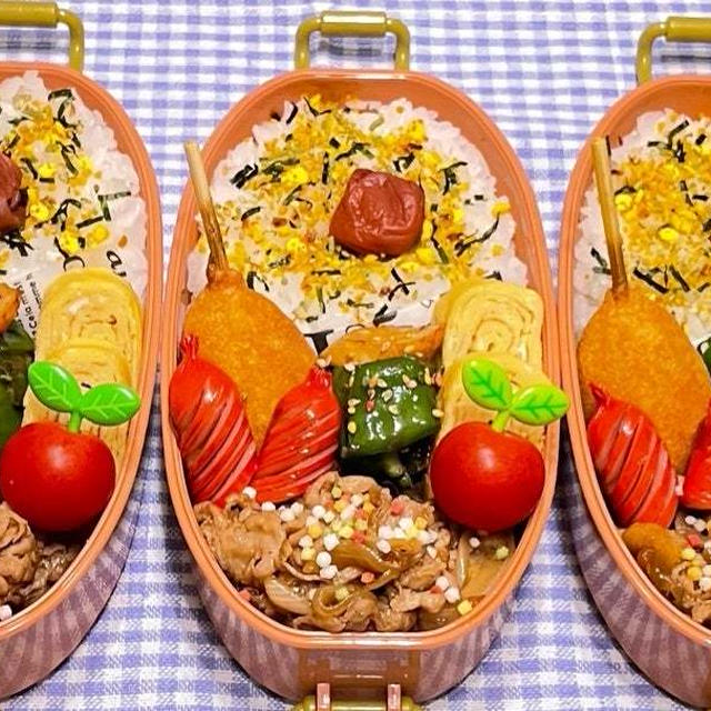 6月23日＊1週間始まった！！！甘辛ガーリック炒めでお弁当♩♩♩