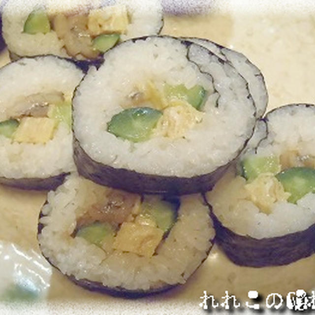 【釣り魚料理：太刀魚】タチウオの巻き寿司（２種）