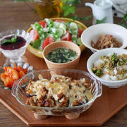 ナスと簡単ミートソースのチーズ焼き