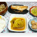 焼き魚＆チキンロールキャベツ☆カレー風味・・♪
