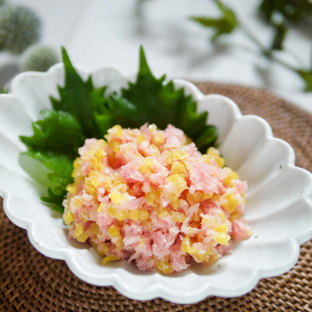 簡単！絶品おつまみ♡きざんで混ぜるだけ　ふわふわコリコリヤミツキ食感【トロたく】