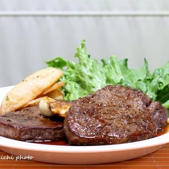 牛フィレ肉のステーキ（和風ソース）＆「光ネクスト導入」＆「宮っこラーメン」