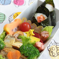 家族4人のお弁当　あみーゴ野外学習へ