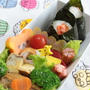 家族4人のお弁当　あみーゴ野外学習へ