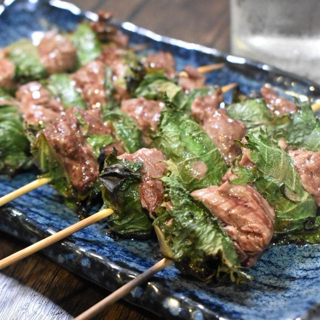 爽やかで食べやすい♪ハラミの紫蘇巻き