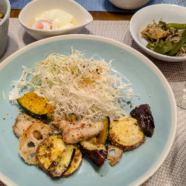 メカジキと秋野菜オーブン焼き ハニーマスタードあえ
