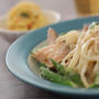 北のゆめパスタでさくらますのクリームパスタ
