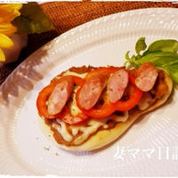 レンジで時短・シャウエッセン＆カレーナン♪　Curry & Sausage Naan