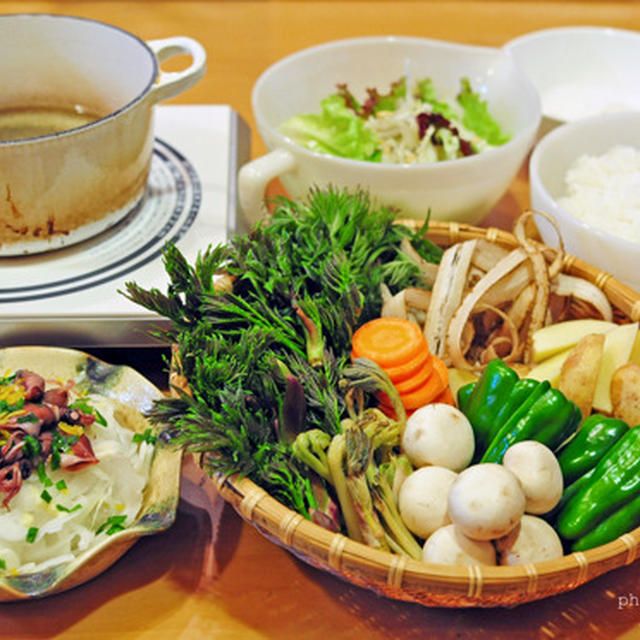 ４月２１日　日曜日　食卓天ぷら（前日の晩ごはん）