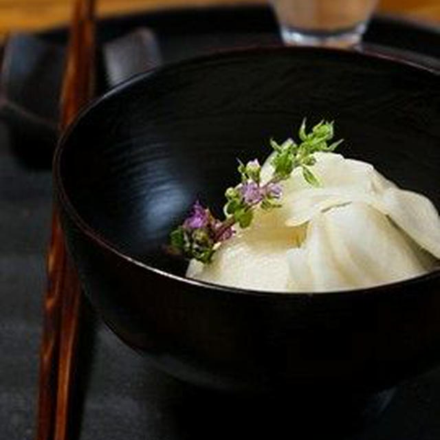 ◆弁当と一品***「ひらひら大根のからし漬」