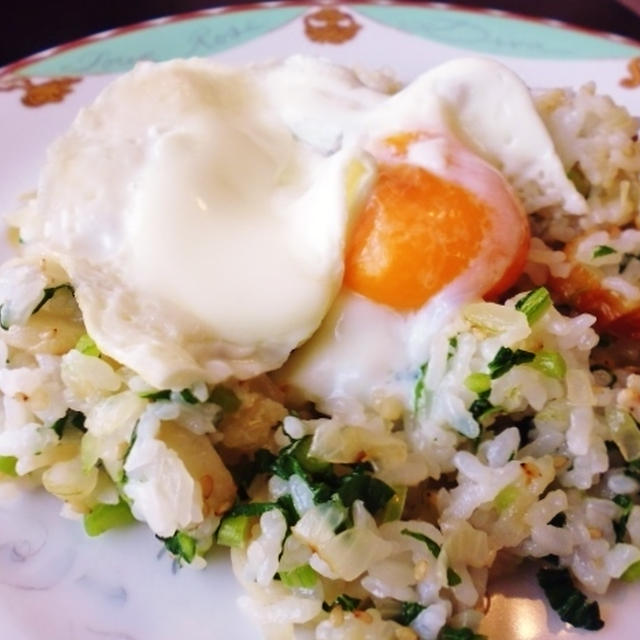 ちくわと菜の塩炒飯