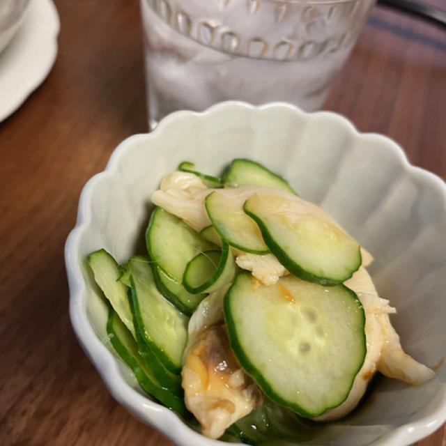ホヤときゅうりの酢の物