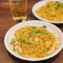 レンチン麺で、ぱぱっと簡単！おつまみ焼きそば！
