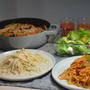 ストウブで「ミートソースパスタ」