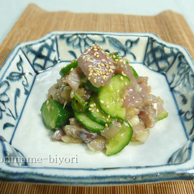 丼によし！つまみによし！あじのナムル。　とおうちランチ