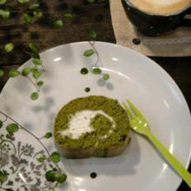 甘cafe☆ケーキセット【ラテアート】夜空のコラボ。