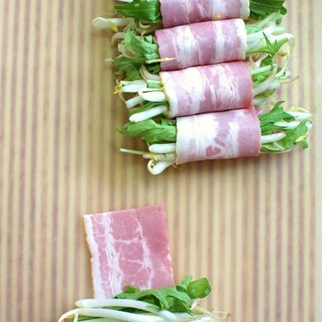 もやしのベーコン巻き