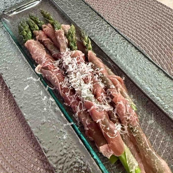 ＜レシピ＞蒸しいためで超絶美味しい♫ アスパラガスガスの生ハム巻き