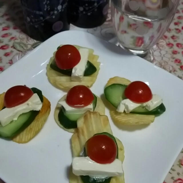 お料理レシピご紹介～簡単にできちゃう！澪をたっぷり含んだトマトとサクサクポテチのオードブル～
