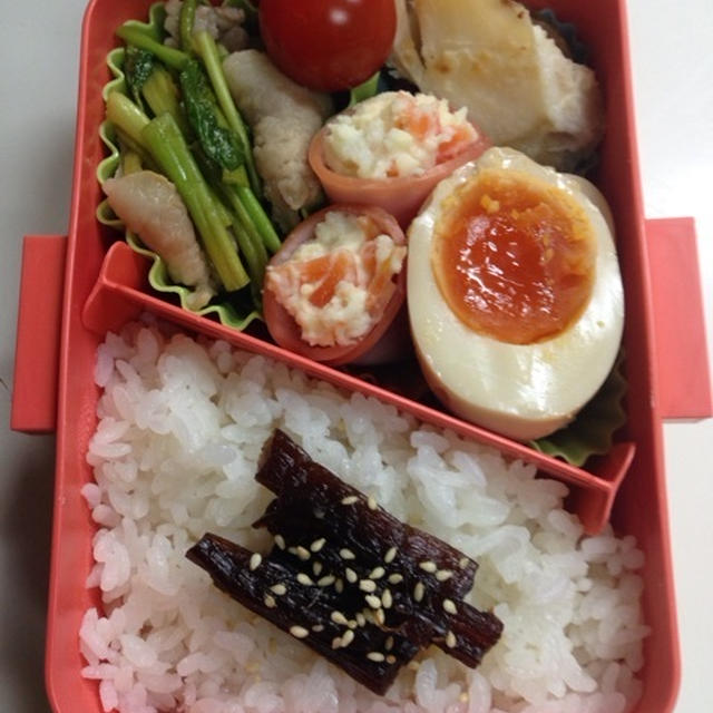 2016.2.4木曜日Danさんお弁当☆セリ豚バラポン酢炒め