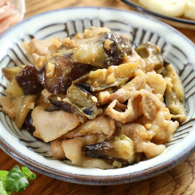 そうめんと一緒に食べてうまい！【豚バラなす味噌】
