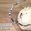 GABANのバニラビーンズでラムレーズンアイスクリーム【ハンドミキサーで簡単に出来る】濃厚アイスクリーム