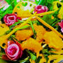 生ハムと水菜のオレンジサラダ