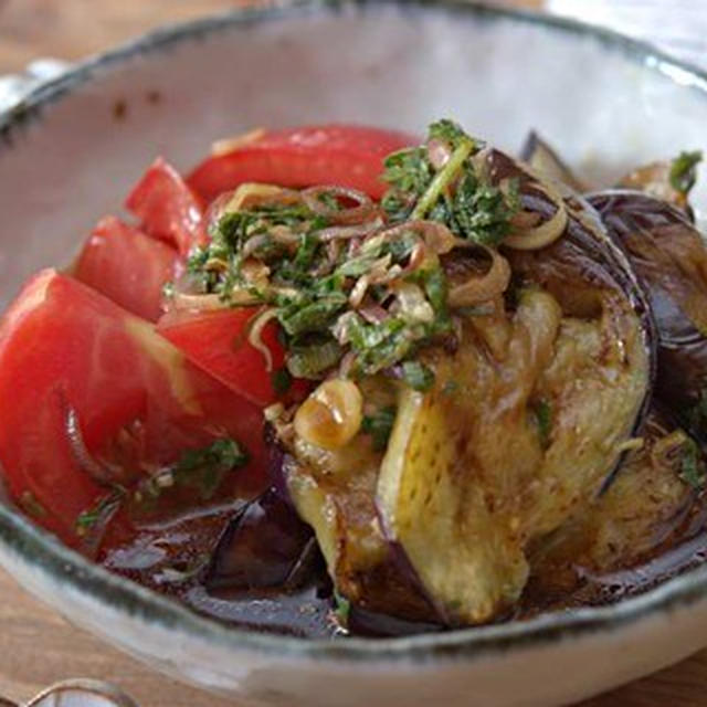 【とろとろなすとトマトの香味サラダの作り方】さっぱり！副菜だけど夏のごちそう