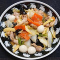 鶏肉と野菜とうずら玉子の中華風うま煮